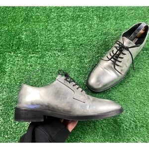 And Other Stories Silver Metallic Oxfords Shoes 36 US 6.5 Vintage Women's